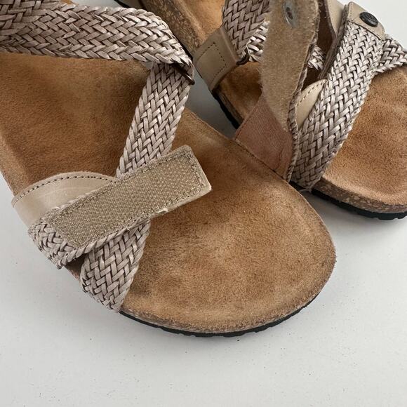Taos Trulie Sandal US 8-8.5 | EU 39 Stone Woven Leather Strappy Adjustable New - Picture 14 of 15